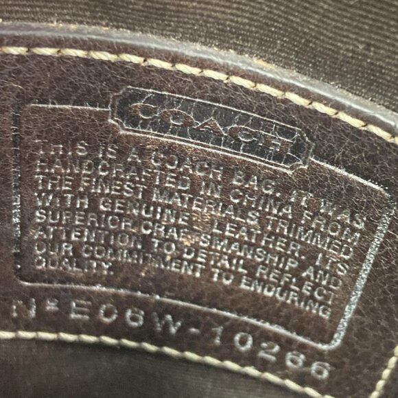 Coach Crossbody Brown Signature Python Patent Leather 4-Stripe E06W-10266 - Picture 13 of 13